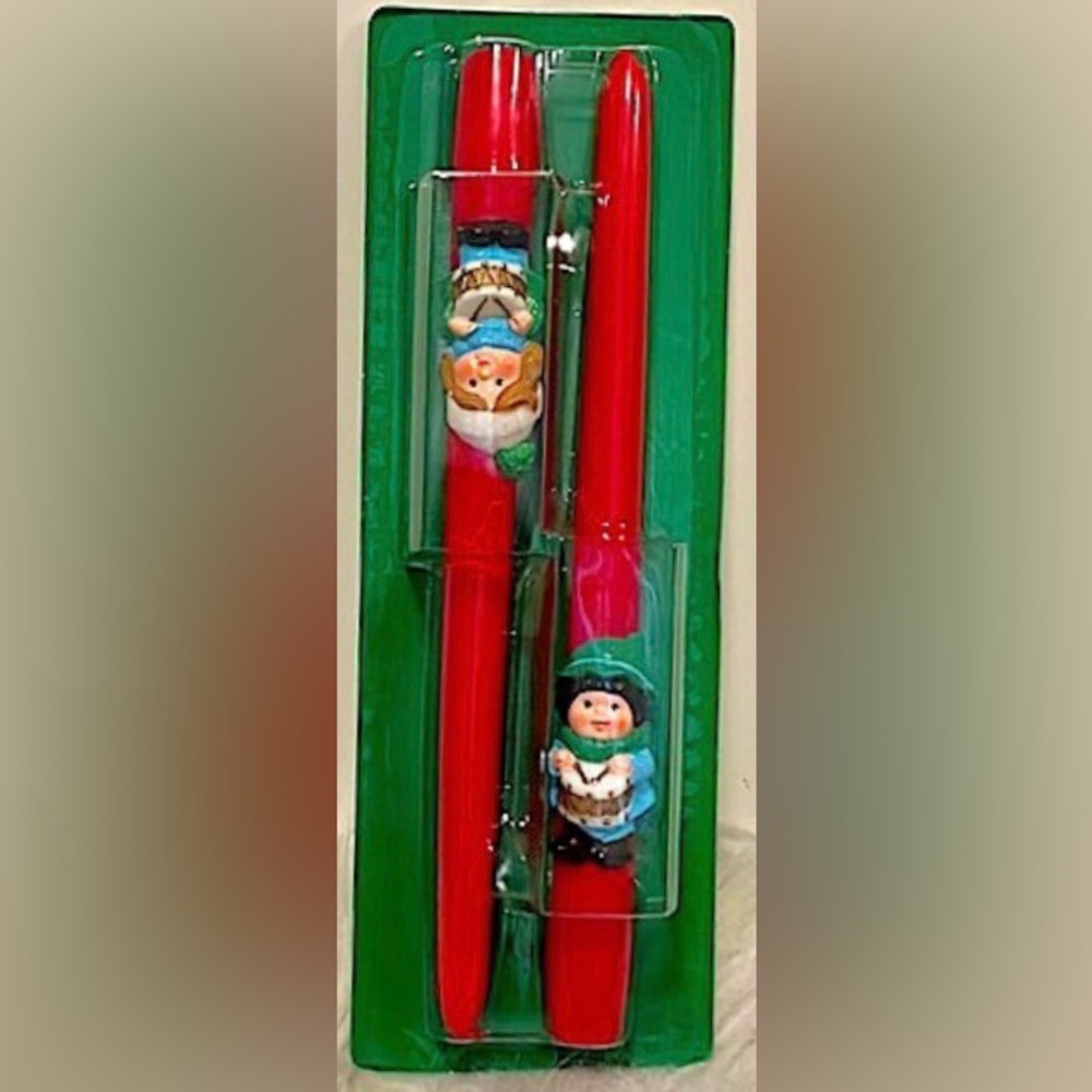 Vintage Avon The Littlest Drummers Holly Fragranced Taper Red Candles New in Box